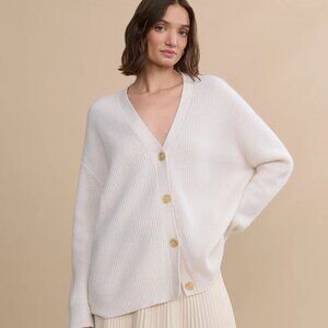 Jenni Kayne Cashmere Cocoon Cardigan, Ivory, XS